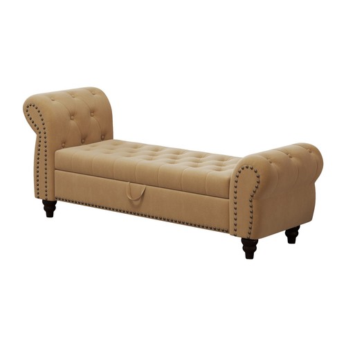Modern velvet upholstered - upholstered, end