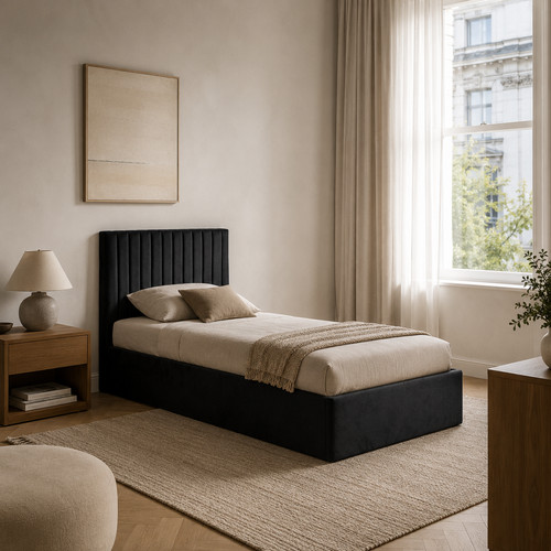 Single bed frame luna ottoman - single,
