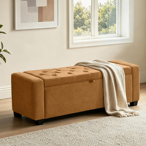 Ottoman with storage - with, storage,tufted
