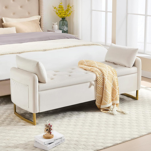 End bed storage bench - of,