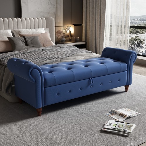 Modern storage ottoman button - modern,