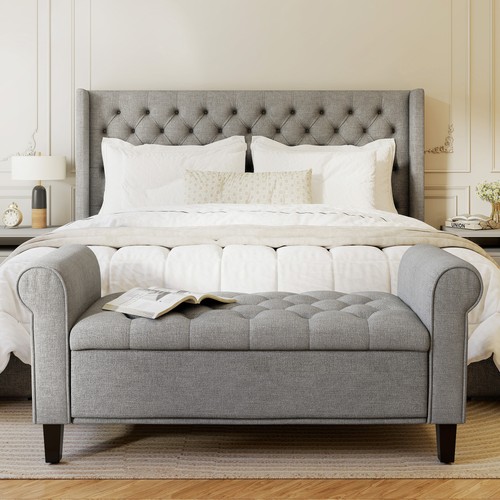 Bed end bench with ottoman - 50",