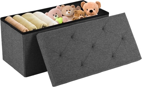 Foldable storage ottoman large - storage,