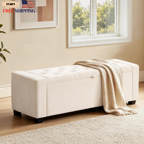 Ottoman with storage tufted - with,