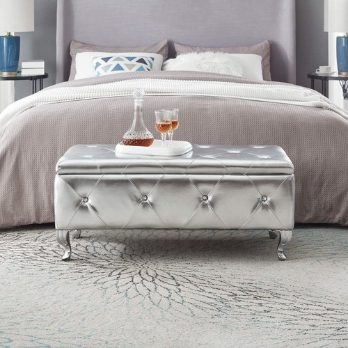 Upholstered storage ottoman - upholstered,