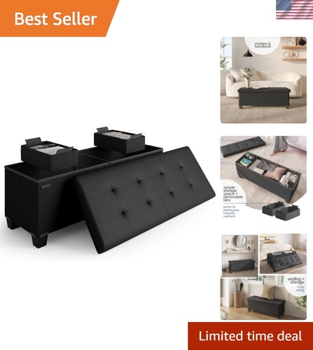 Storage ottoman bench with - bench,