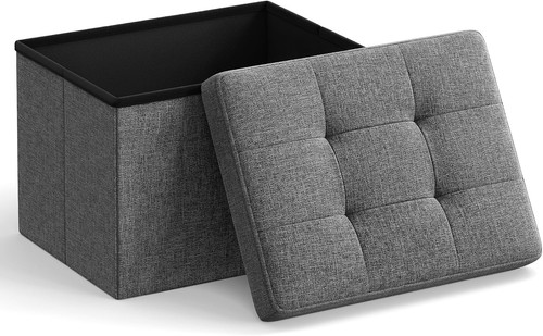Folding storage ottoman - folding,