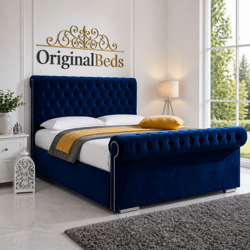 New sleigh bed frame - frame,, ottoman