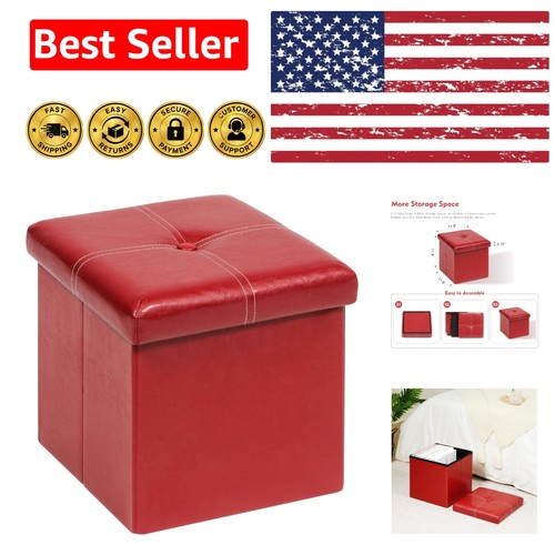 Compact red faux leather - 11.8",