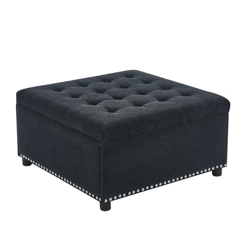 Tufted storage ottoman end - ottoman,