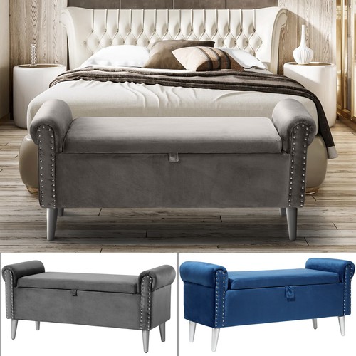 Upholstered storage ottoman - storage,